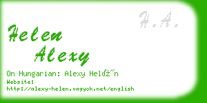 helen alexy business card